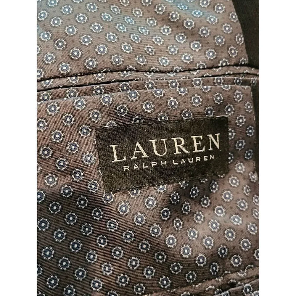 Lauren Ralph Lauren Jacket Men's 43R Black Corduroy Elbow Patch Sport Coat